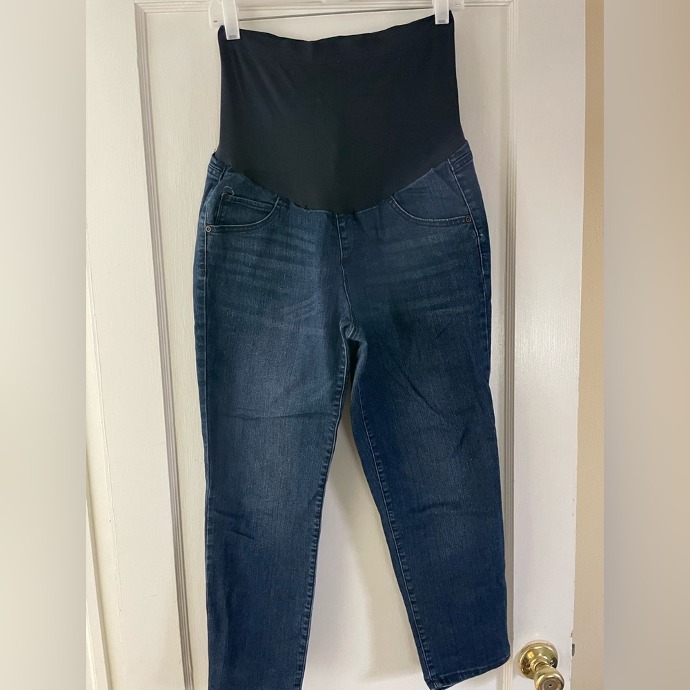 A•GLOW Blue Maternity Jeans